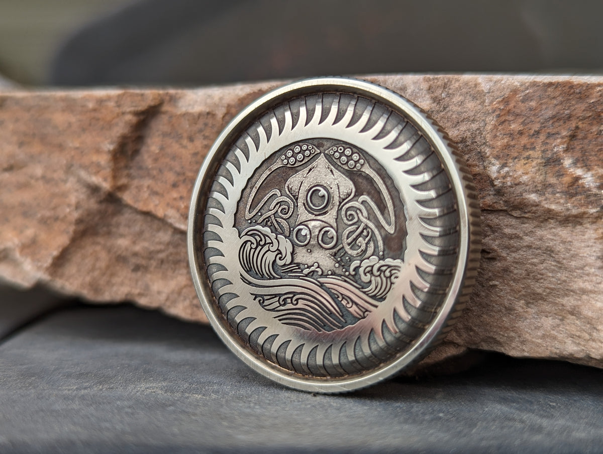 Are You Squidding Me, Spinning EDC Coin – The Tyler Wolf