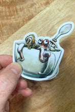 Load image into Gallery viewer, Morning, Joe!  Durable Vinyl Sticker of an Octopus.