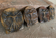 Load image into Gallery viewer, Vitruvian Man Bronze Belt Buckle, Wearable Sculpture